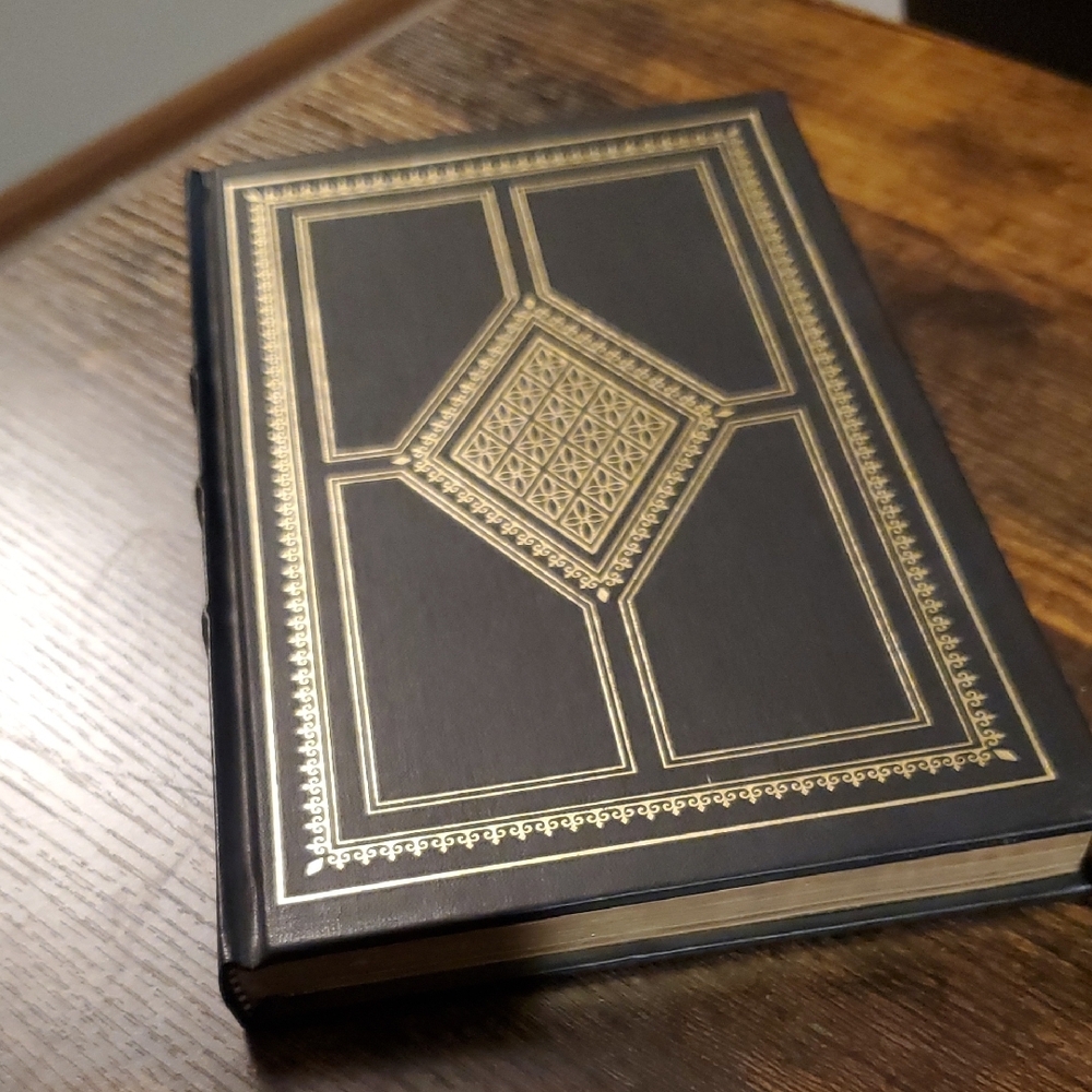 1979 Print Candide, Leather and Gold Hardcover Book. Rare Collectible.